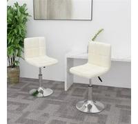 Lot de 2 chaise vidaxl interieur non pliable H. 71 cm en plastique beige Crème G