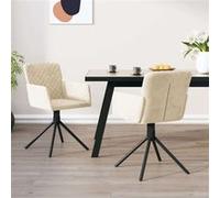 Lot de 2 chaise vidaxl interieur non pliable H. 83.5 cm en plastique beige beige G
