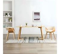 Lot de 2 chaise vidaxl interieur pliable en bois H. 72 cm beige beige G