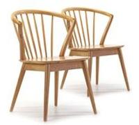 Lot de 2 chaise vs venta stock en bois massif non empilable non pliable interieur H. 84 cm bois G