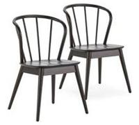 Lot de 2 chaise vs venta stock en bois non empilable non pliable H. 83 cm interieur noir noir G