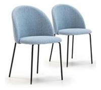 Lot de 2 chaise vs venta stock H. 78 cm non empilable non pliable interieur en metal bleu