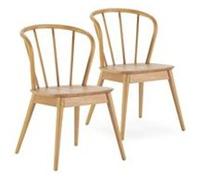 Lot de 2 chaise vs venta stock H. 83 cm non empilable non pliable interieur en bois bois G