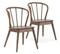 Pack 2 chaises Brisa en bois coleur noyer