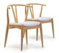 Lot de 2 chaise vs venta stock H. 84 cm non empilable non pliable interieur en bois massif bois G