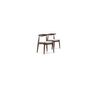 VS Venta-stock Pack 2 chaises Corzo Color Noyer, Bois Massif, 52,5 cm (Longueur) 50 cm (Profondeur) 74,5 cm (Hauteur)