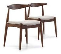 Lot de 2 chaise vs venta stock interieur non empilable non pliable en bois massif H. 74.5 cm bois G