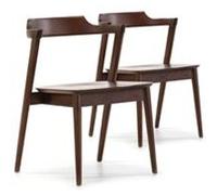 Lot de 2 chaise vs venta stock interieur non empilable non pliable en bois massif H. 76 cm bois G