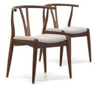 Lot de 2 chaise vs venta stock interieur non empilable non pliable en bois massif H. 84 cm bois G