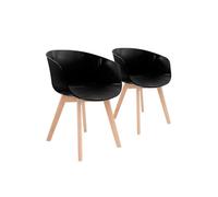 Lot De 2 Chaises Avec Pieds En Bois De Hêtre Spirit Noir Mac Andrews