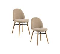 - Lot de 2 chaises CLARA - Beige - Clara
