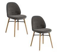 Lot de 2 chaises CLARA - Gris