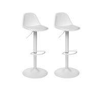 - Lot de 2 Chaises de bar Aiko en polypropylène ajustable - Blanc - Aiko