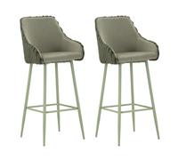 Fauteuil de bar en tissu et métal Alaska (Lot de 2) vert