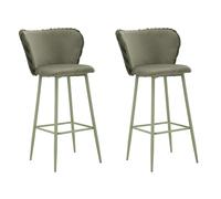 Lot de 2 Chaises de Bar Design "Alaska" 106cm Vert