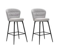 Lot de 2 Chaises de Bar "Losanna" 108cm Gris