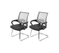 Mendler Chaises Ancona - Gris (lot de 2)