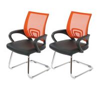 Mendler Lot de 2 chaises - Ancona - Orange