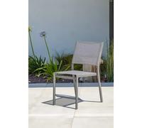 Paris Prix Lot de 2 chaises de jardin en aluminium et toile plastifiée - gris anthracite