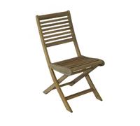 Lot de 2 chaises de jardin en bois pliante structure et assise acacia - Saturne
