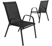 Lot de 2 chaises de Jardin - Fauteuils de Balcon résistants aux intempéries pour terrasse et extérieur - Mobilier de Jardin Design SPRINGOS