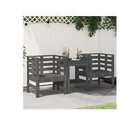 Lot de 2 Chaises de Jardin, Sièges avec Accoudoirs, Fauteuils avec Dossier, Meubles de Jardin Patio, Scandinave, Gris 825130