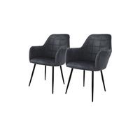 ECD Germany Chaises velours gris