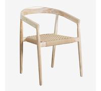 Lot de 2 chaises de salle à manger en bois de teck Visby Design Bois Naturel