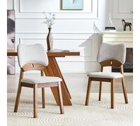 Lot de 2 Chaises de Salle à Manger en Bois, Design Papillon, Gris