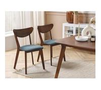 Lot de 2 chaises de salle à manger en bois foncé ERIE