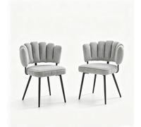 Lot de 2 chaises de salle à manger, Gris clair Aosom France