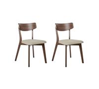 Lot de 2 chaises de salle à manger HOPE Bois Beige clair