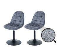 Lot de 2 Chaises HWC-A60 - Gris Foncé