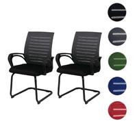 Lot de 2 chaises de salle à manger MENDLER HWC-K51 gris, piètement noir Gris