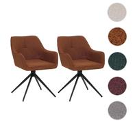 Mendler Lot de 2 chaises de Salle à Manger HWC-O47 270 g/m² Terre-Cuite