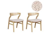 Lot de 2 chaises de salle à manger MAROA Bois Beige clair