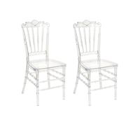 Lot de 2 chaises de salle à manger MENDON Transparent
