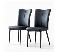 Lot de 2 chaises de salle à manger, Noir Aosom France