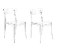 Lot de 2 chaises de salle à manger transparentes COVINGTON