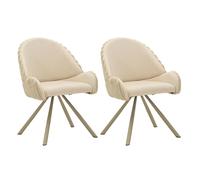 Lot de 2 Chaises Design Stoccolma 85cm Crème
