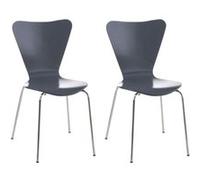 Lot de 2 chaises empilables Calisto , Gris Gris G