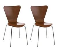 Lot de 2 chaises empilables Calisto , Marron