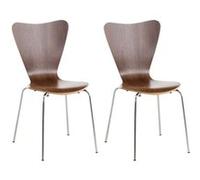 Lot de 2 chaises empilables calisto , noyer Noyer G