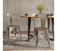 Lot de 2 chaises en métal chromé - indus