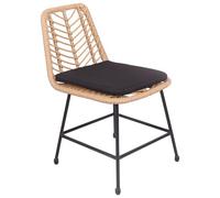 Happy Garden Lot de 2 chaises OKA en rotin synthétique avec Coussins, résistant UV et déperlant