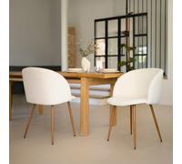 Lot de 2 chaises en tissu bou eige - swan