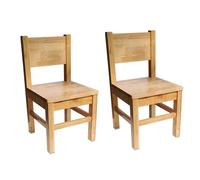Lot De 2 Chaises Enfant En Bois 4-7 Ans Naturel TU
