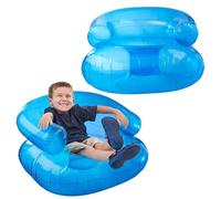Lot de 2 chaises gonflables pour enfants 27, 5 x 27, 5 x 17, 2 cm, style paillettes bleues, canapé gonflable pour garçons et filles, capacité de charge 200 livres, canapé gonflable portable pour