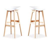 Lot de 2 chaises hautes blanche - Bera - DESIGNETSAMAISON