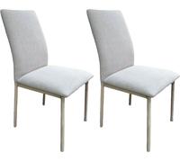 Lot de 2 Chaises - HOME DECO FACTORY - Emilia - Confortables - Beiges
